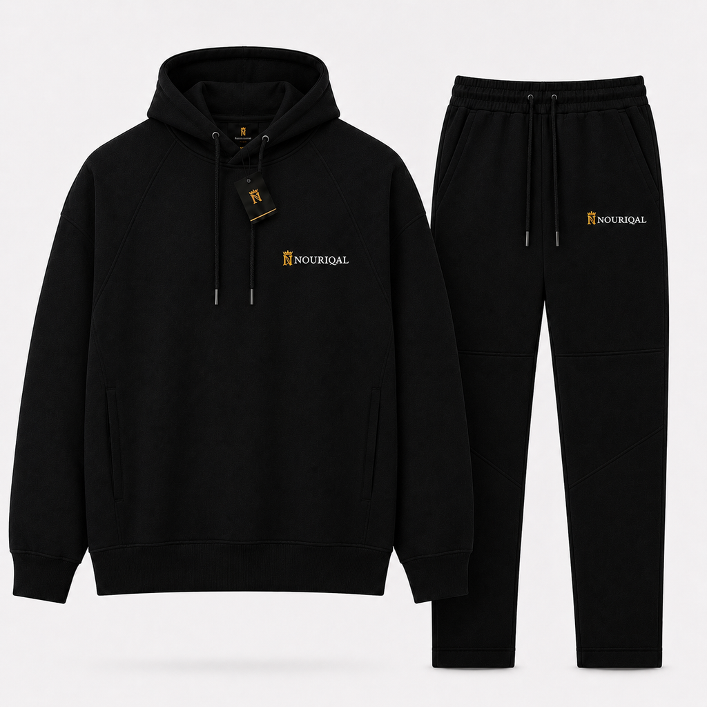 NOURIQAL N1 TRACKSUIT NON ZIPPER - BLACK