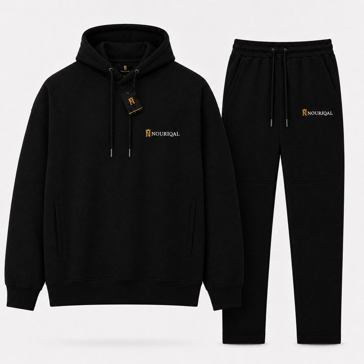 NOURIQAL N1 TRACKSUIT NON ZIPPER - BLACK