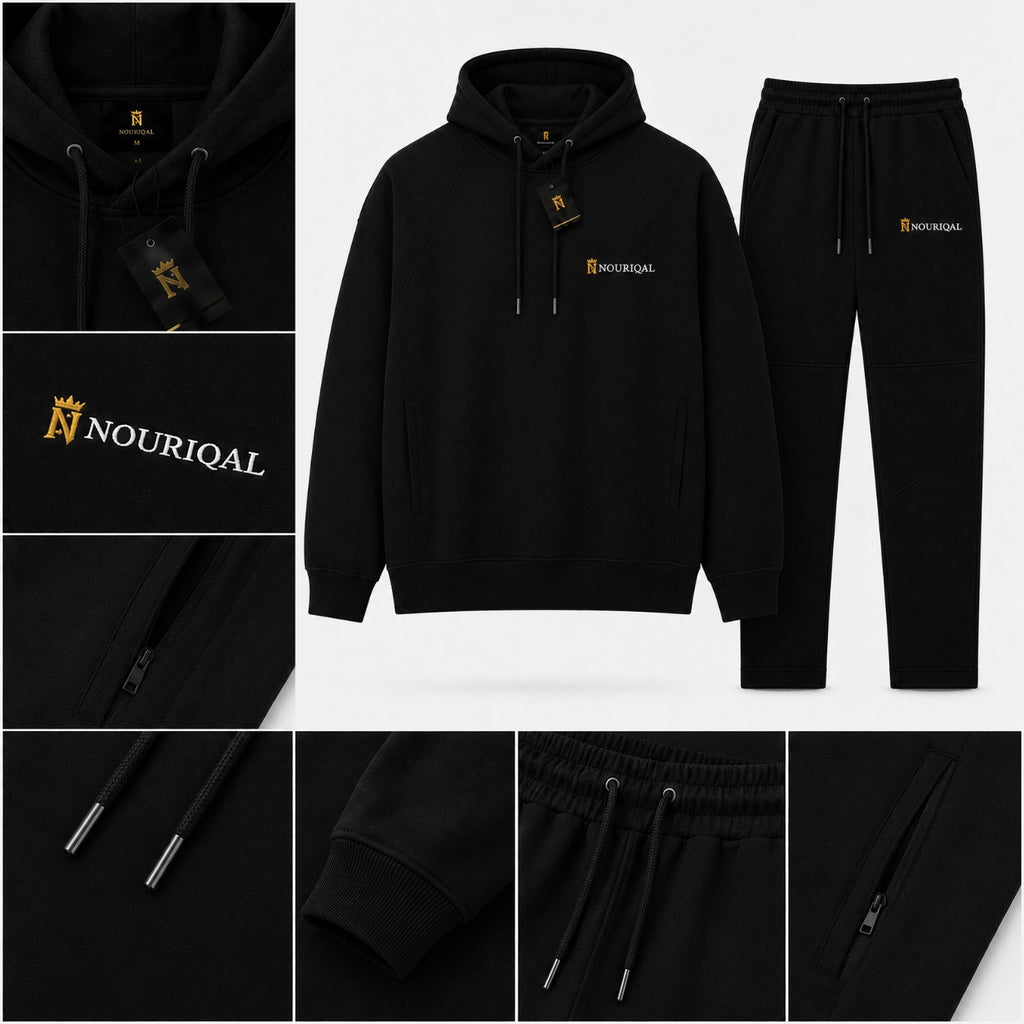 NOURIQAL N1 TRACKSUIT NON ZIPPER - BLACK