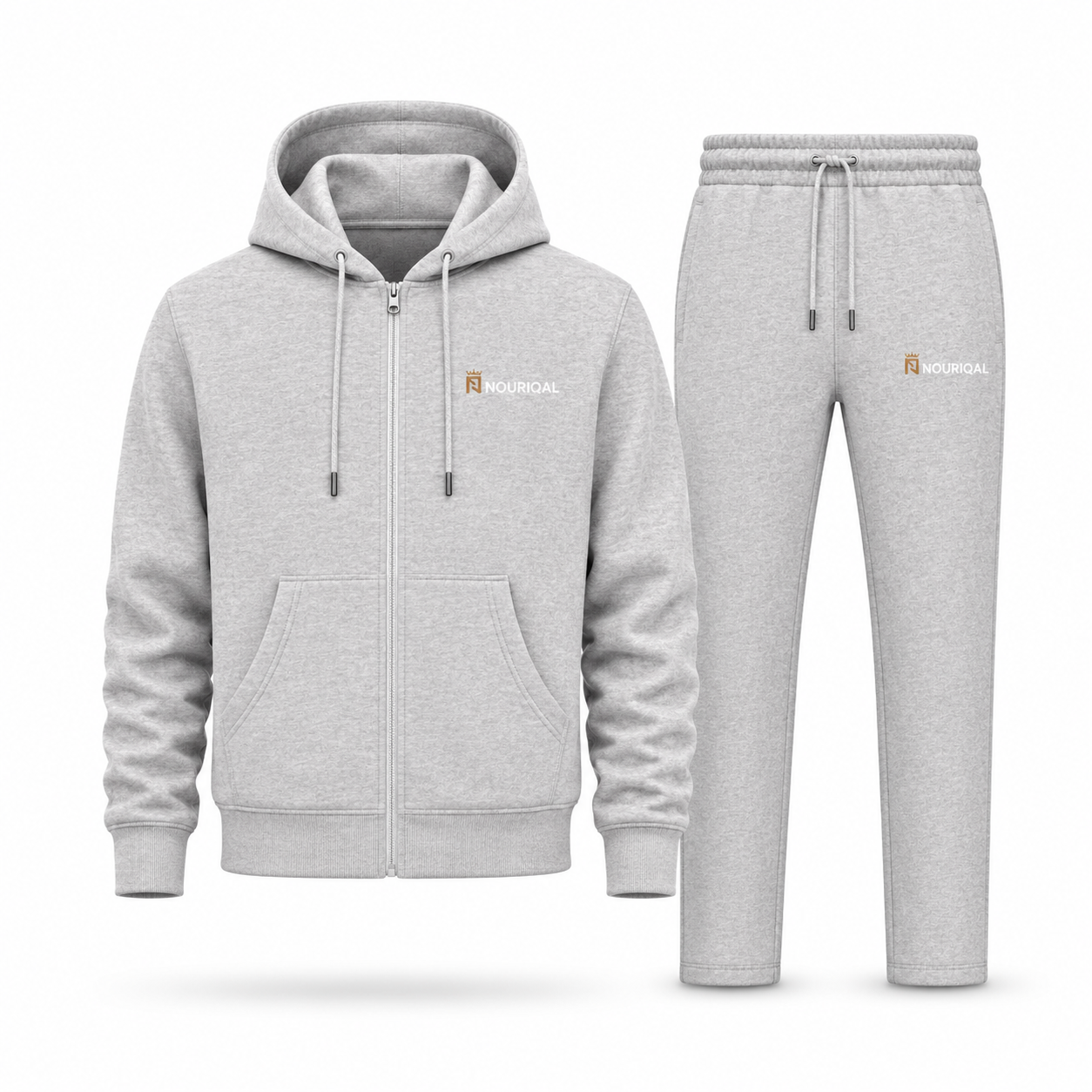 NOURIQAL N1 ZIPPER TRACKSUIT - GREY