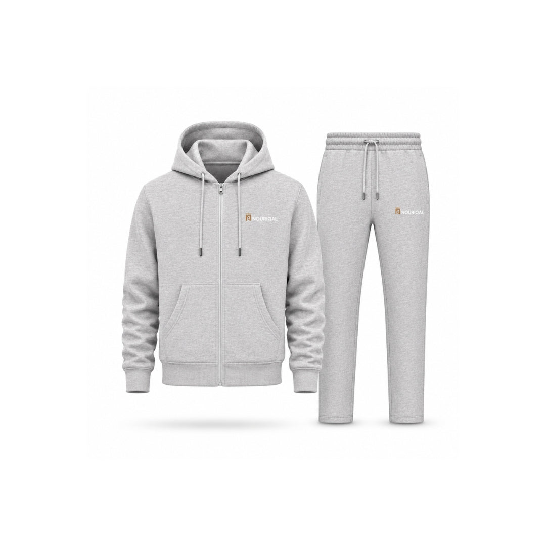 NOURIQAL N1 ZIPPER TRACKSUIT - GREY