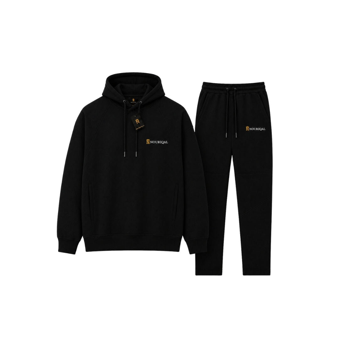 NOURIQAL N1 TRACKSUIT NON ZIPPER - BLACK